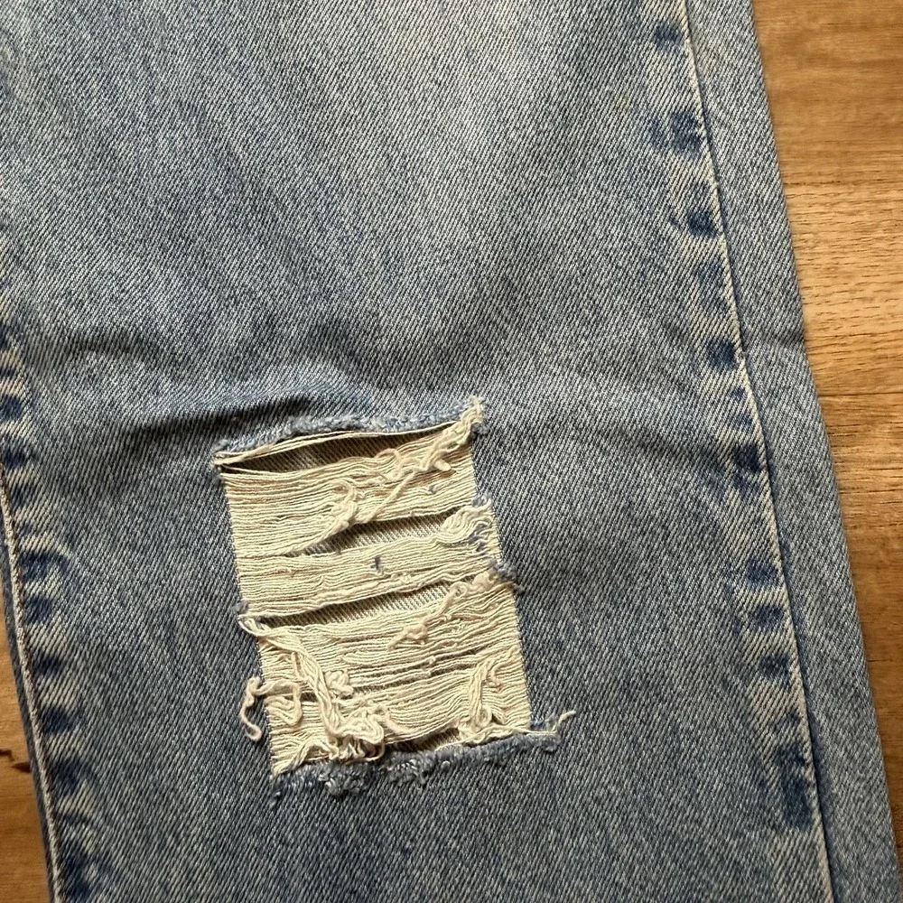 Diesel Jeans Men 28x30 Blue Straight Leg Made Italy Distressed Wash Y2K (Tag 30)